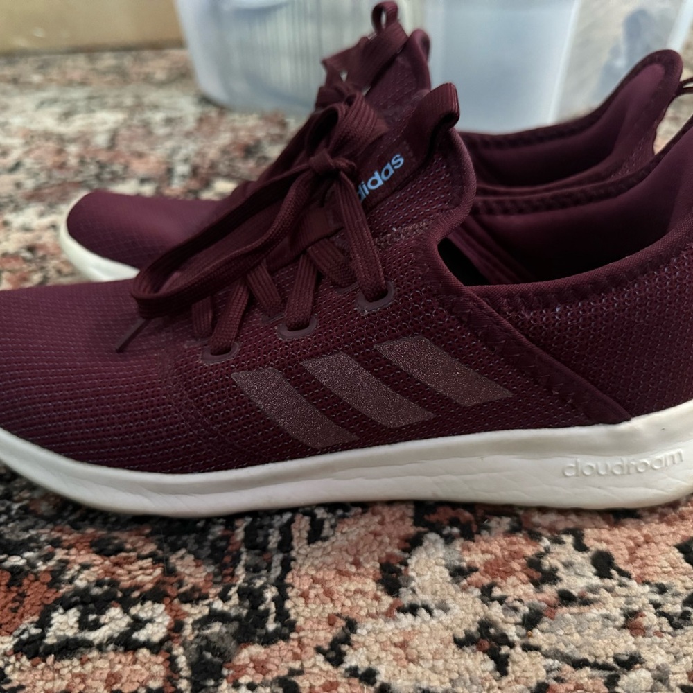 Adidas Burgundy Athletic Shoes